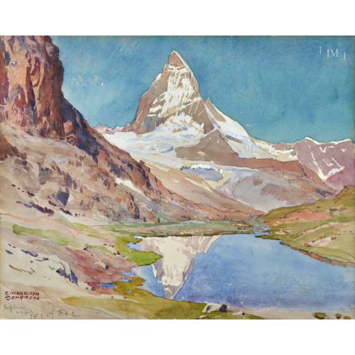 The Matterhorn as seen from Riffelsee, Zermatt, Switzerland